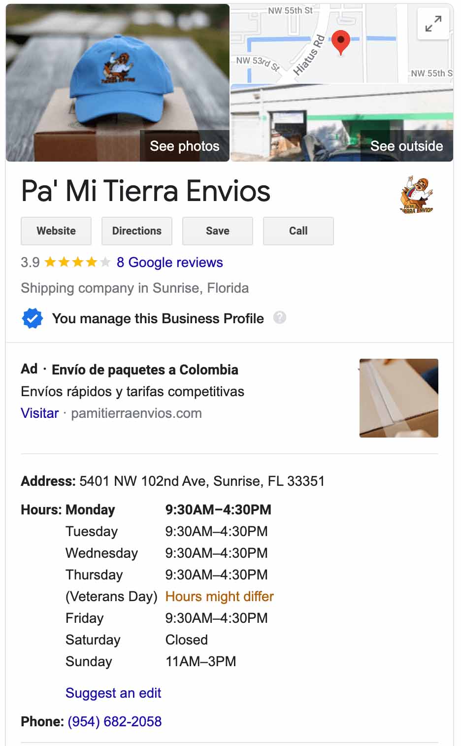 Google business information